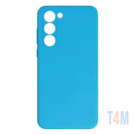 Funda de Silicona con Marco de Cámara para Samsung Galaxy S23 Azul Claro